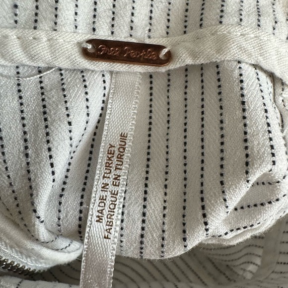 Free People Modern Femme Pinstripe Skirt in Black and White Combo Size 8 - Picture 7 of 9